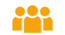 3 People Icon Orange