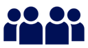 4 People Icon Blue
