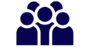5 People Icon Blue
