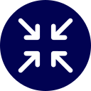 Convergence In Blue Circle Icon