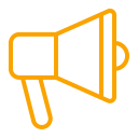 Megaphone Icon Orange